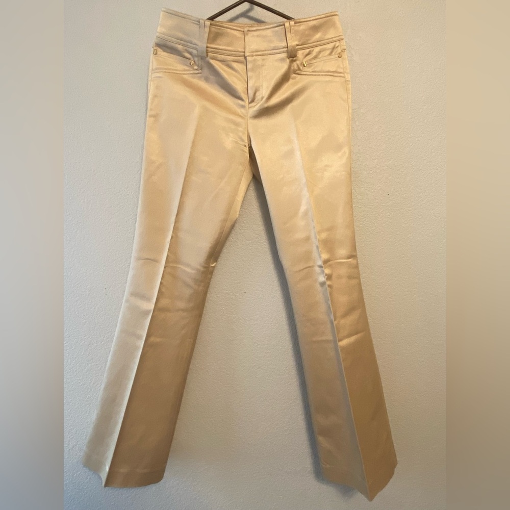 Vintage Caché Gold Flare Pants Size 6